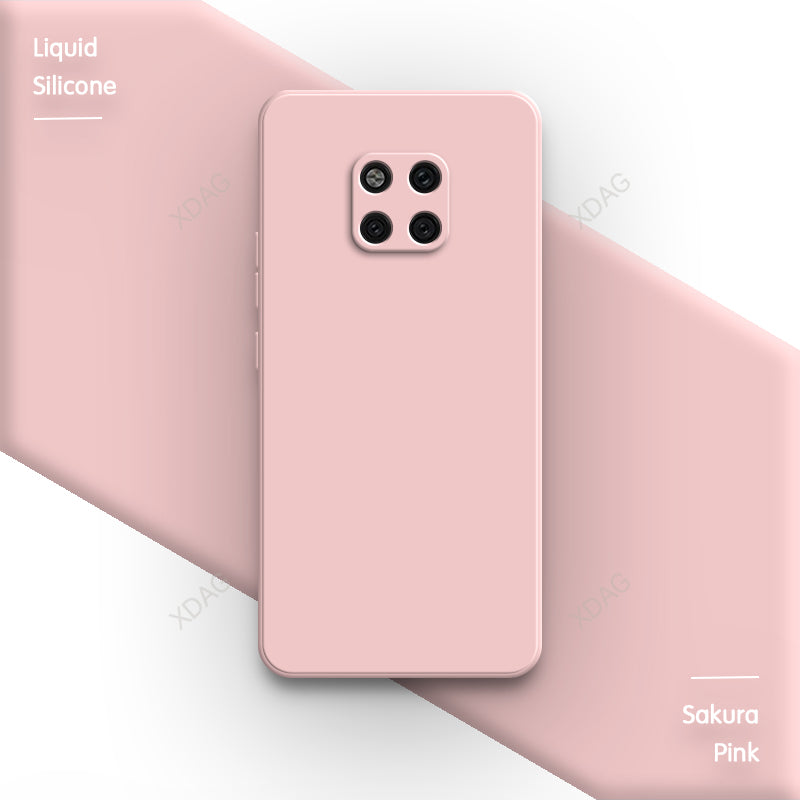 Original Soft Phone Case for Huawei Mate20 Mate 20 Pro X Square Liquid Silicone Luxury 20Pro Mate20Pro 20X 5G Back Cover Funda
