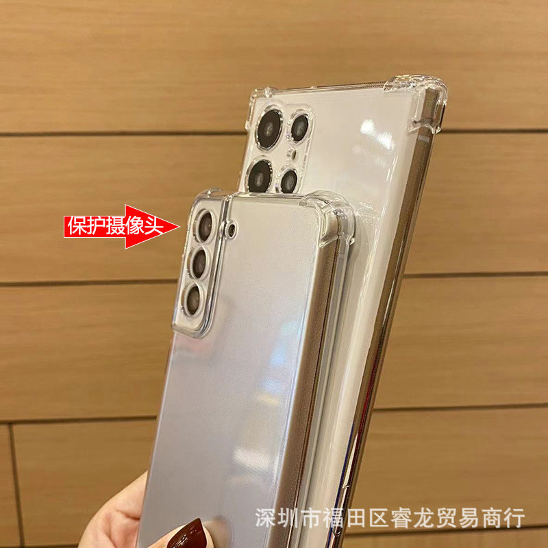 Applicable to Samsung A56Phone case A26Transparent Soft Shell S25U Protective Sleeve A36Airbag Anti-Fall S25Full Coverage Rubber Sleeve