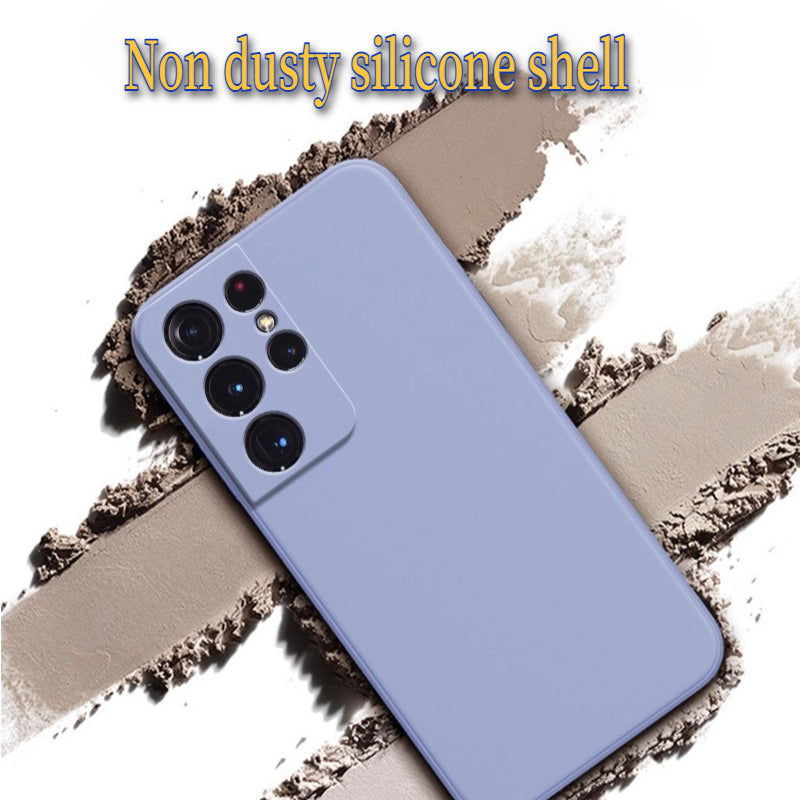 For Samsung Galaxy S21 S20 Ultra Plus FE Liquid silicone phone case and Matte hydrogel film