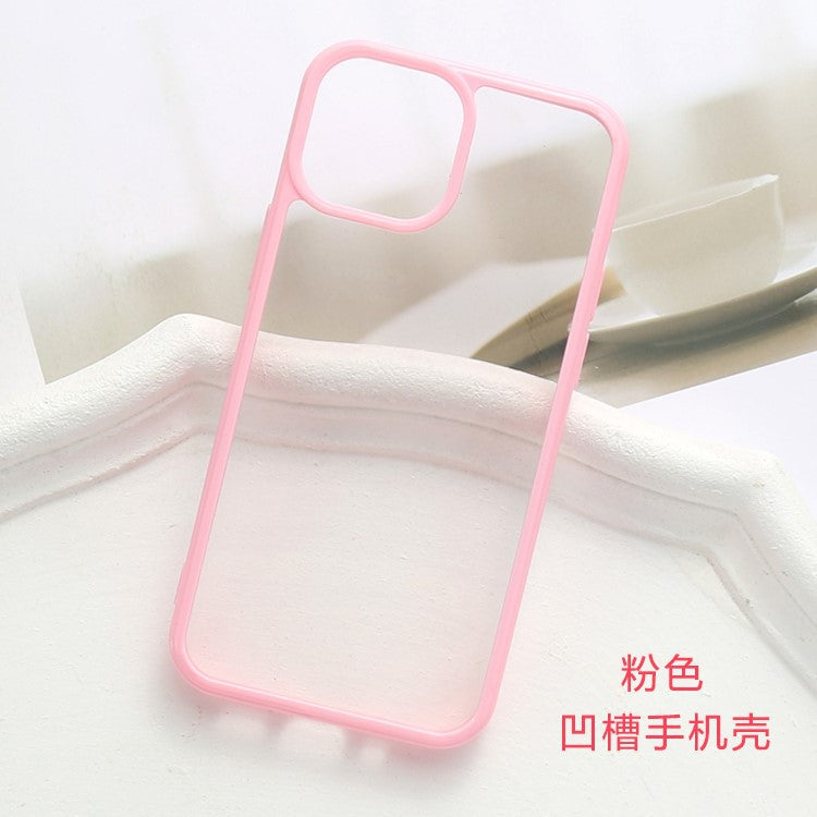 Applicable DIY Groove Phone Case Epoxy Cream Glue Special Transparent Case for Apple17Acrylic Two-in-One Wholesale