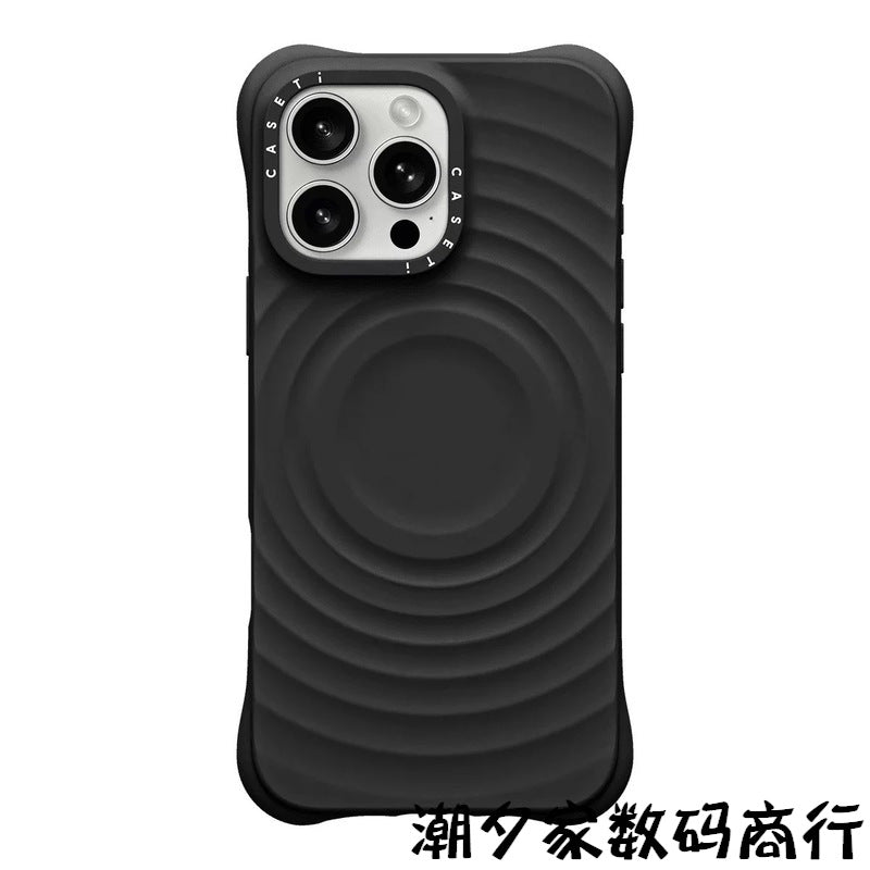CASE Solid Color Wave Skin Feel MagSafe Magnetic Suction Applicable iPhone17promax iPhone Case16pro