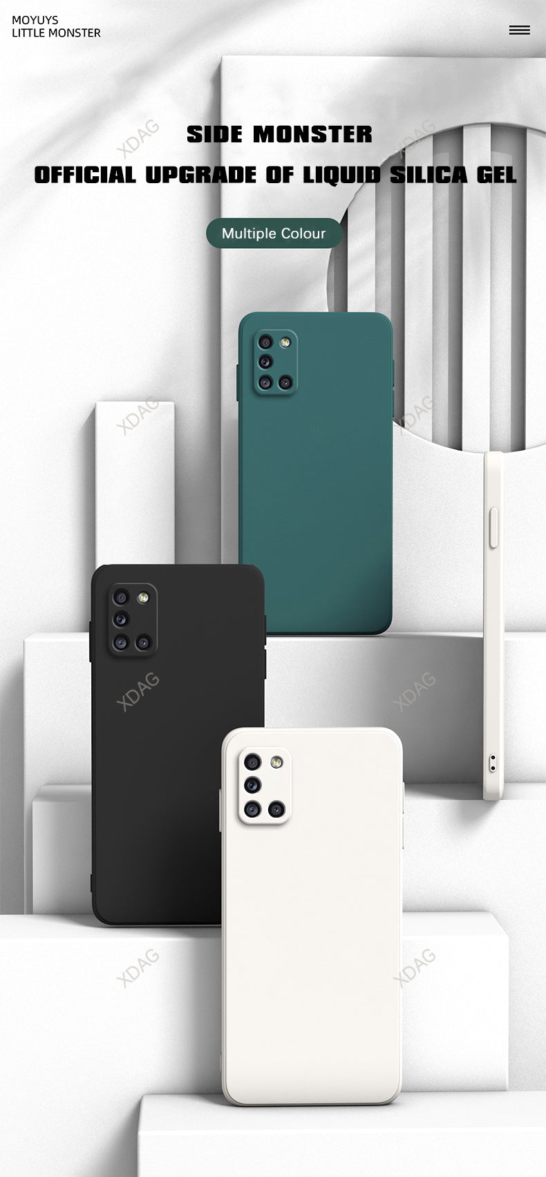 Half Wrapped Back Cover for Samsung A31 A41 A21S A51 A71 High Quality Internal Flocking Soft Liquid Silicone Phone Case Carcasas