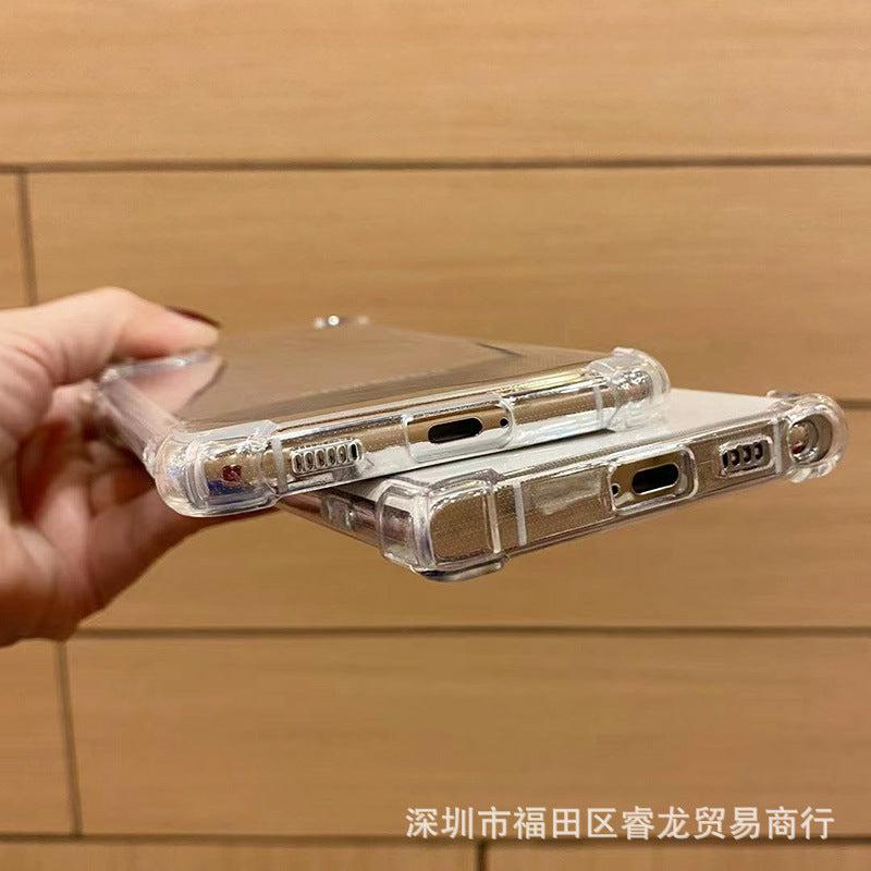 Applicable to Samsung A56Phone case A26Transparent Soft Shell S25U Protective Sleeve A36Airbag Anti-Fall S25Full Coverage Rubber Sleeve