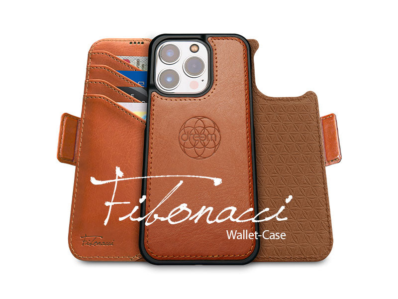 Dreem for iPhone 16 Pro Max Case Wallet, Revolutionary Phone Stand, Vegan Leather, MagSafe-Fit, Magnetic Detachable Flip Cover, RFID Blocking Card Holder, Gift-Box [Fibonacci:Black]