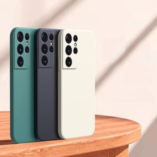 For Samsung Galaxy S21 S20 Ultra Plus FE Liquid silicone phone case and Matte hydrogel film