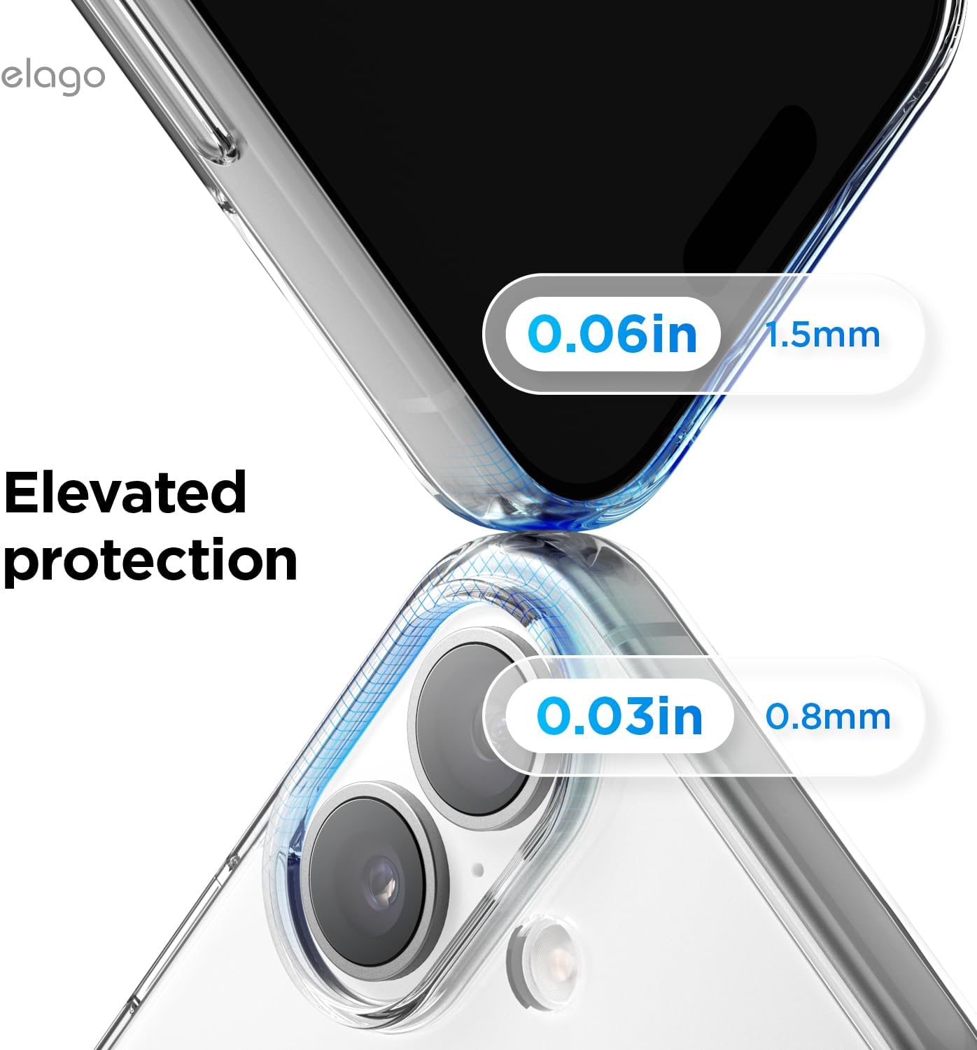 elago for iPhone 17 Case, Crystral Clear Case, PC + TPU Hybrid Technology, Ultra Slim, Raised Camera Protection, Durable Scratch-Resistant, Shockproof Protective Cover, 6.3 inch