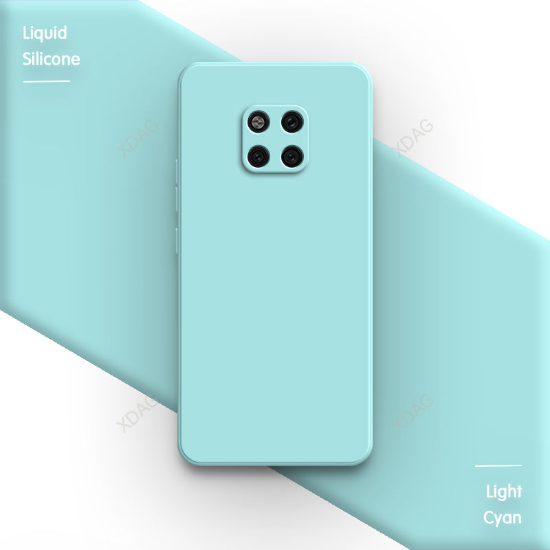 Original Soft Phone Case for Huawei Mate20 Mate 20 Pro X Square Liquid Silicone Luxury 20Pro Mate20Pro 20X 5G Back Cover Funda