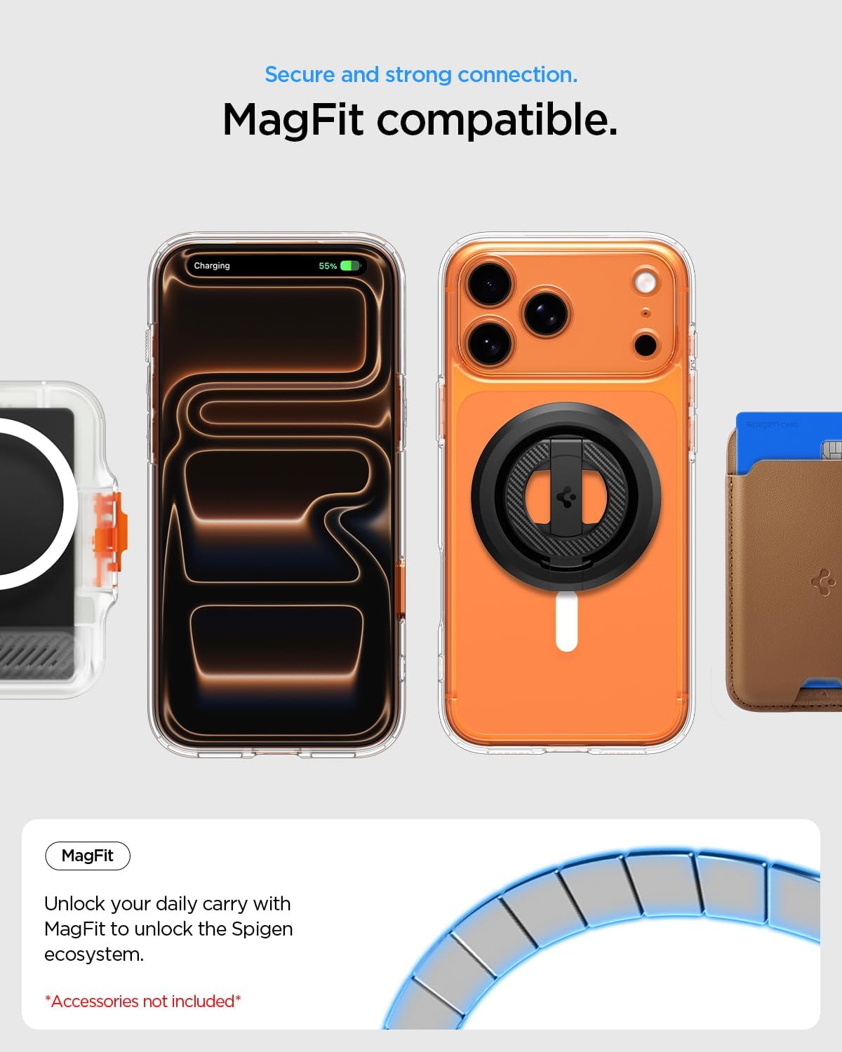 Spigen Compatible with iPhone 17 Pro Max Case Ultra Hybrid MagFit - Clear White