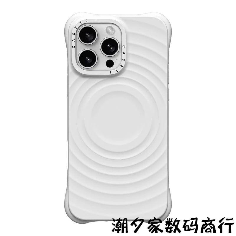 CASE Solid Color Wave Skin Feel MagSafe Magnetic Suction Applicable iPhone17promax iPhone Case16pro