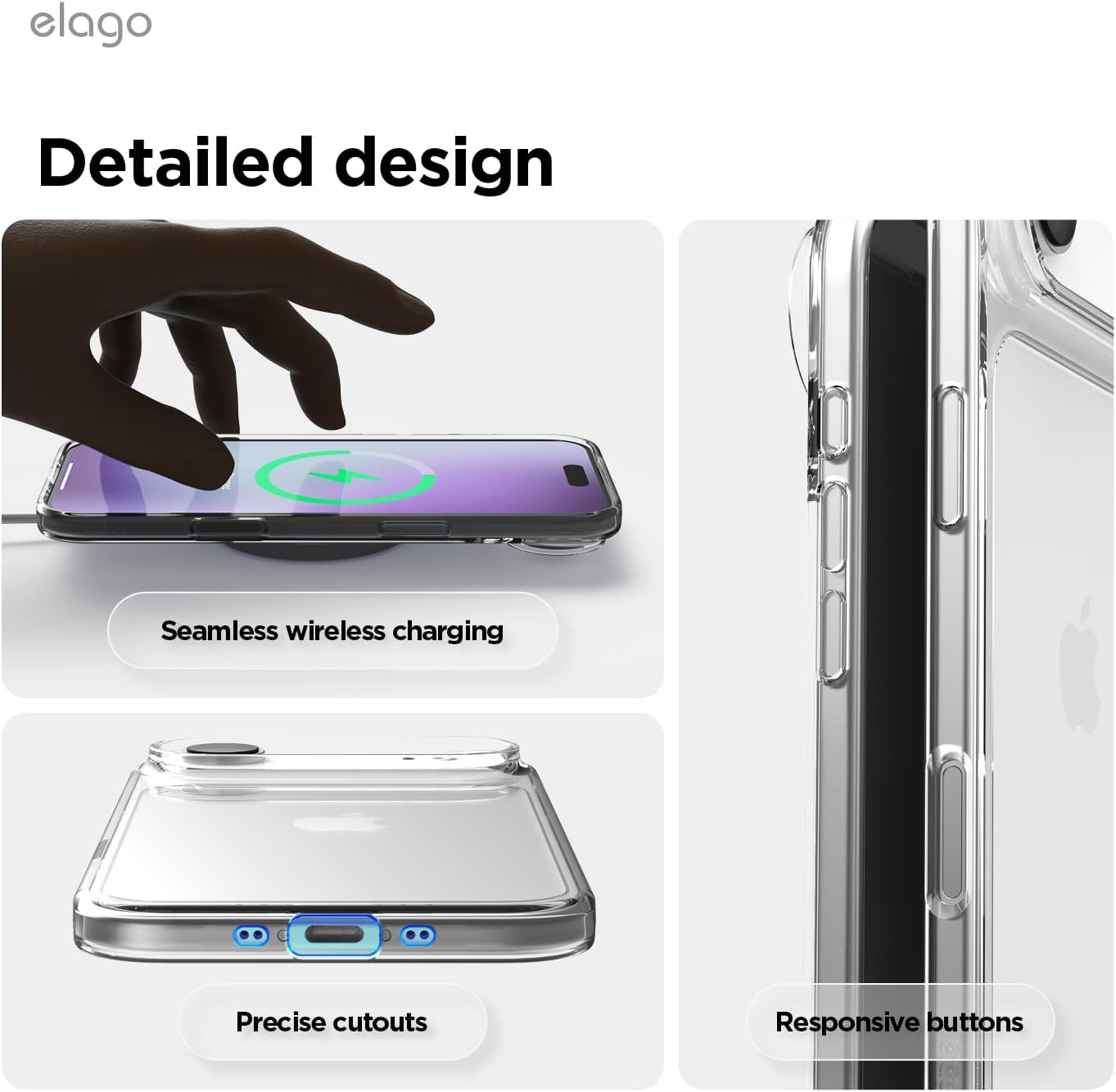 elago for iPhone Air Case, Crystral Clear Case, PC + TPU Hybrid Technology, Ultra Slim, Raised Camera Protection, Durable Scratch-Resistant, Shockproof Protective Cover, 6.5 inch