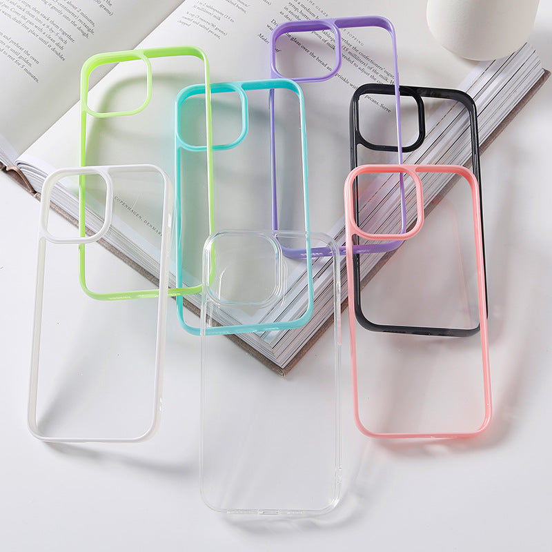 Applicable DIY Groove Phone Case Epoxy Cream Glue Special Transparent Case for Apple17Acrylic Two-in-One Wholesale