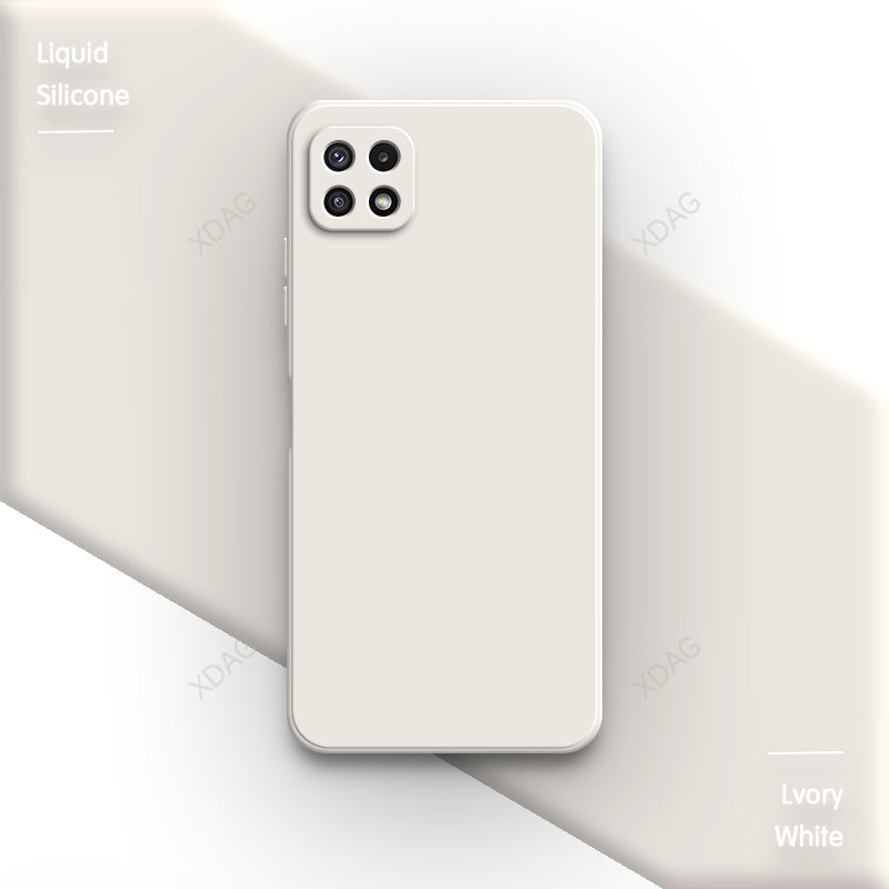 Original Phone Case for Samsung Galaxy A22 5G 6.6" Square High Qualtiy Liquid Silicone Bag SM-A226 SC-56B Soft Simple Back Cover