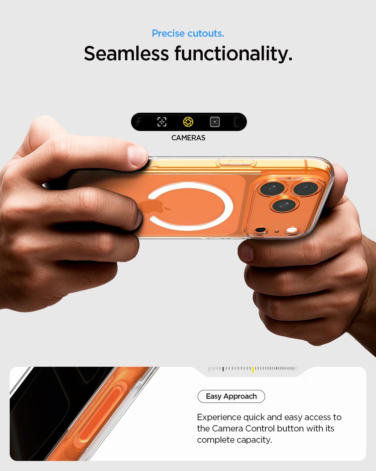 Spigen Compatible with iPhone 17 Pro Max Case Ultra Hybrid MagFit - Clear White