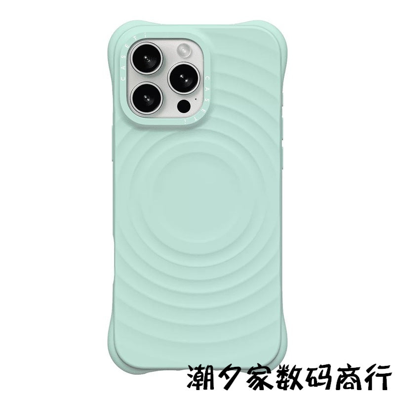 CASE Solid Color Wave Skin Feel MagSafe Magnetic Suction Applicable iPhone17promax iPhone Case16pro